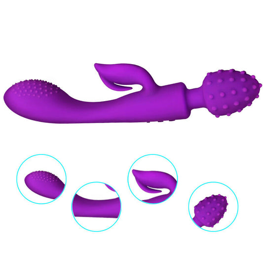 Three Motors Magic Wand Vibrating Full Body Massager USB Rechargeable Sex Toy