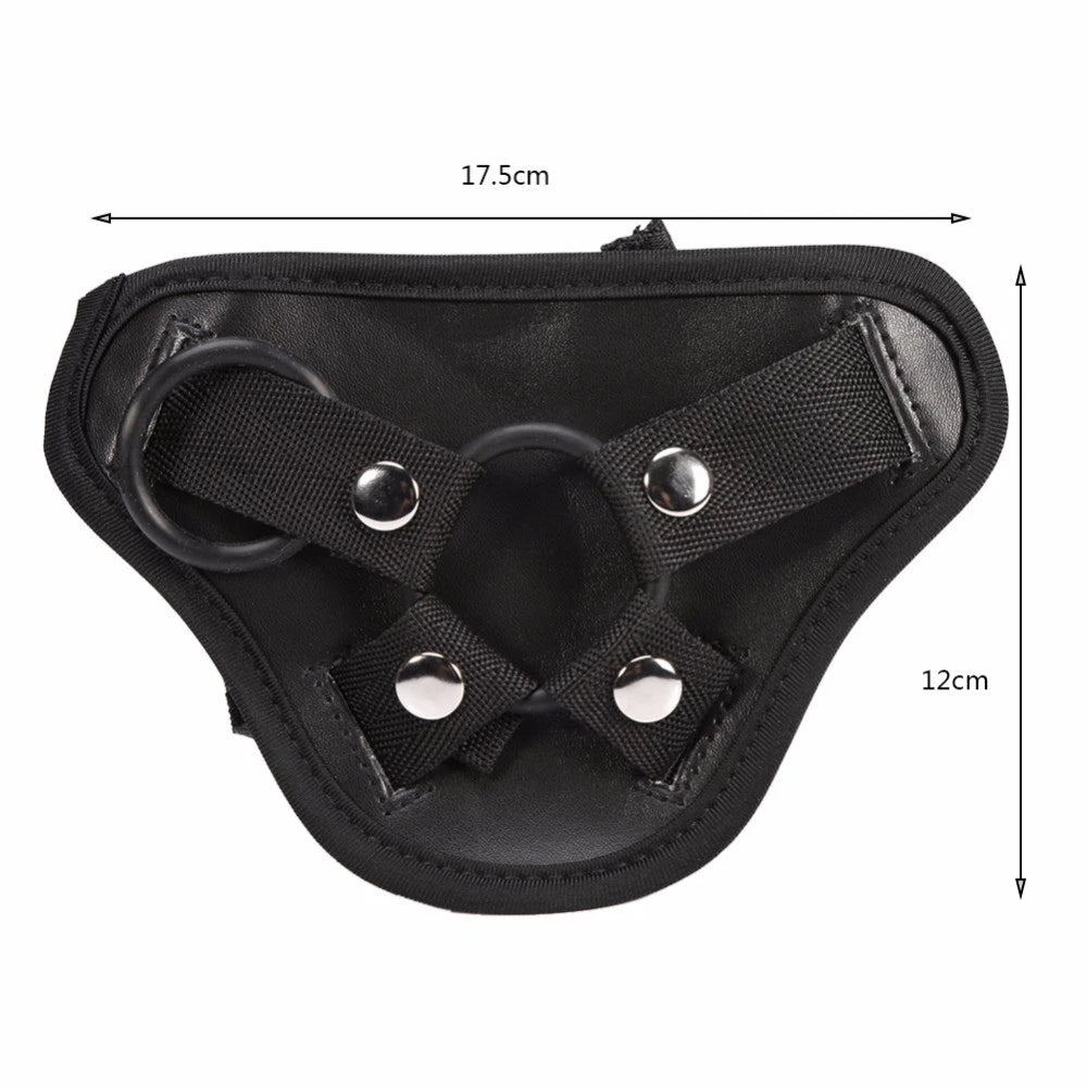 Strap-On Harness Kit with Dildo Adjustable Pegging Set Silicone Dong & Dual O-Ring Harness