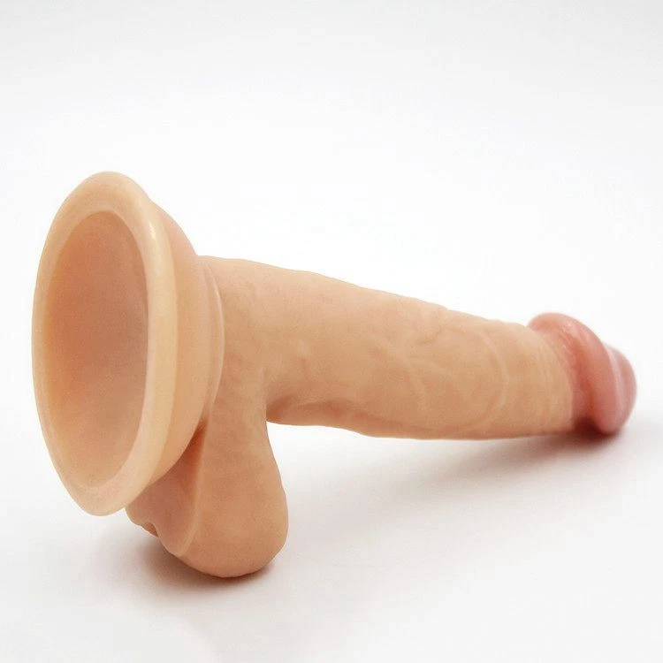 Realistic Veined Silicone Dildo 7 Inch with Suction Cup Dual Density Dong