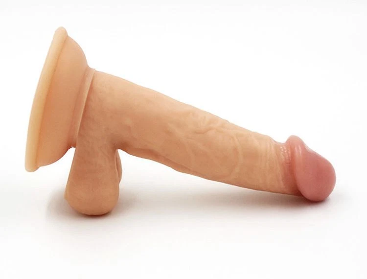 Realistic Veined Silicone Dildo 7 Inch with Suction Cup Dual Density Dong