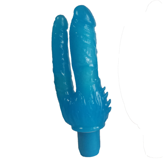 Extra-Large 8" Vibrating Double Dildo Silicone Sex Toy