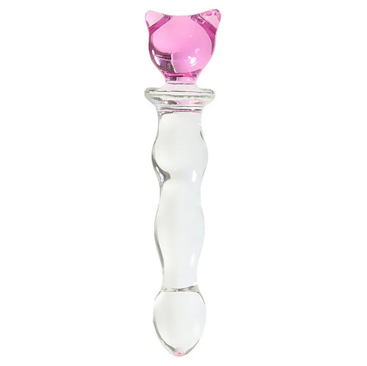 Glass Dildo 8 Inch Pyrex Artistic Design Temperature Play Anal Toy Waterproof Unisex