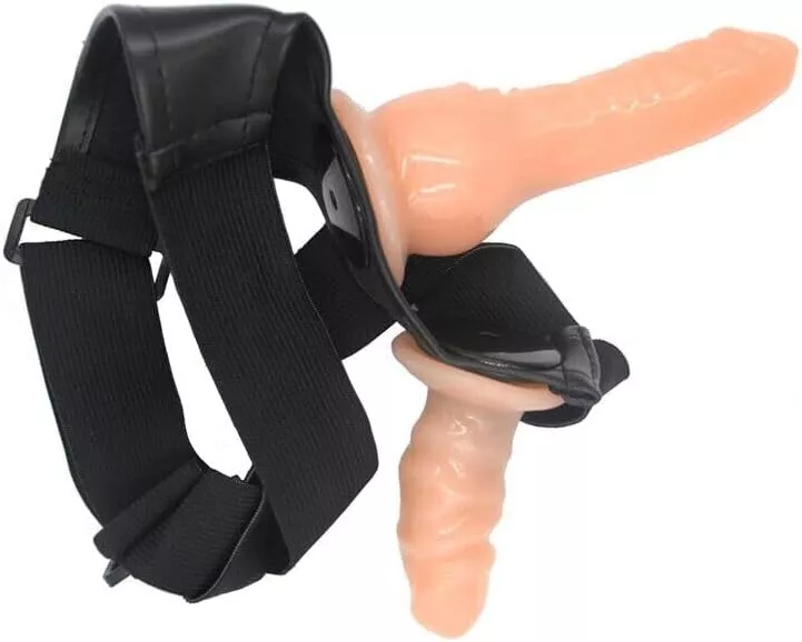 Double Strap on Dildo Strapon Harness Kit Strap-On Toy Lesbian Unisex Sex Toy