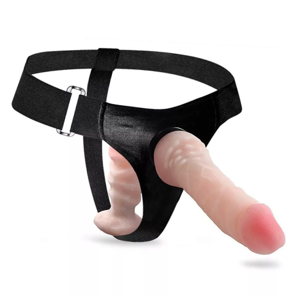 Double Strap on Dildo Strapon Harness Kit Strap-On Toy Lesbian Unisex Sex Toy