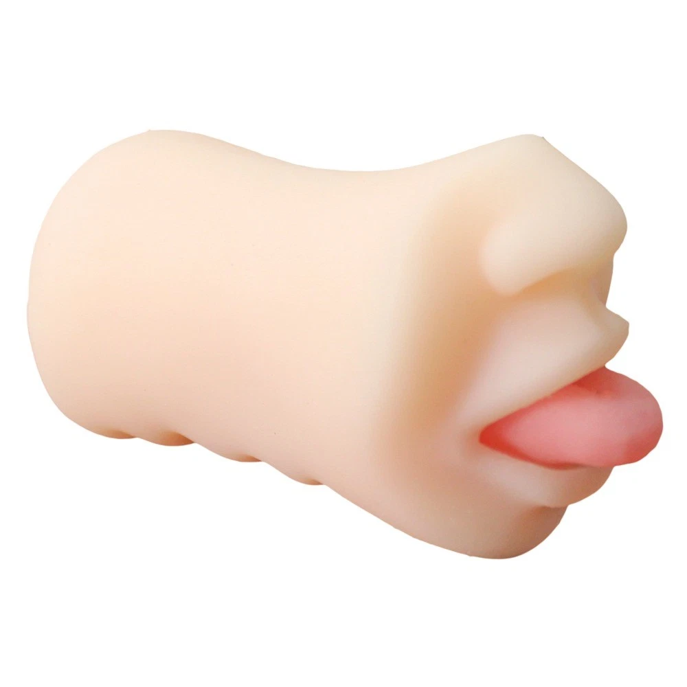 Realistic Silicone Mouth Masturbator Oral Sex Toy for Men