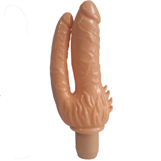 Extra-Large 8" Vibrating Double Dildo Silicone Sex Toy
