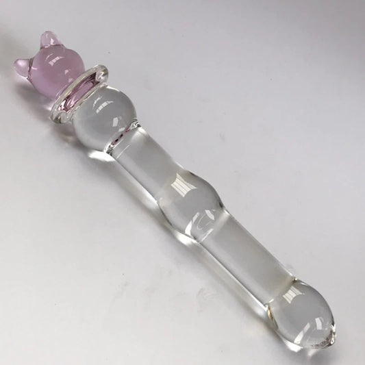 Glass Dildo 8 Inch Pyrex Artistic Design Temperature Play Anal Toy Waterproof Unisex
