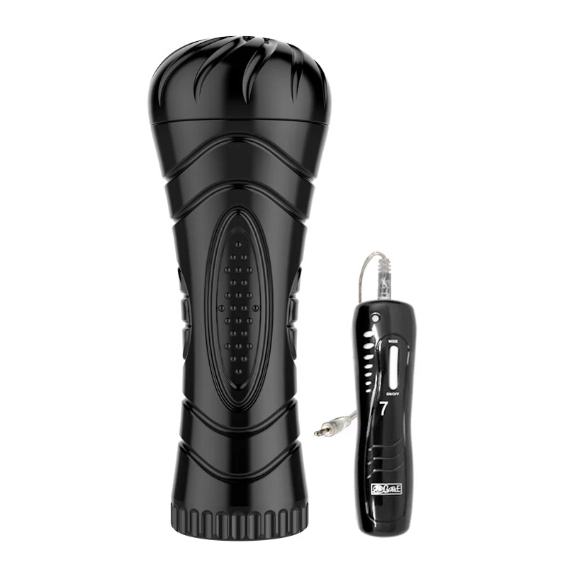 Realistic Vibrating Male Masturbator 7 Speed Stroker with Textured Interior
