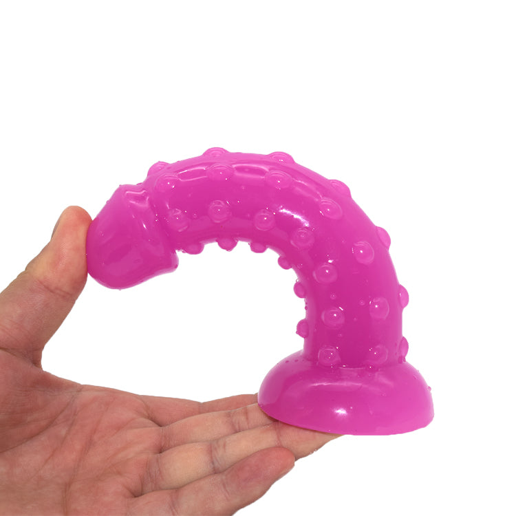 6 Inch Silicone Anal Butt Plug with Suction Cup Beaded Dildo