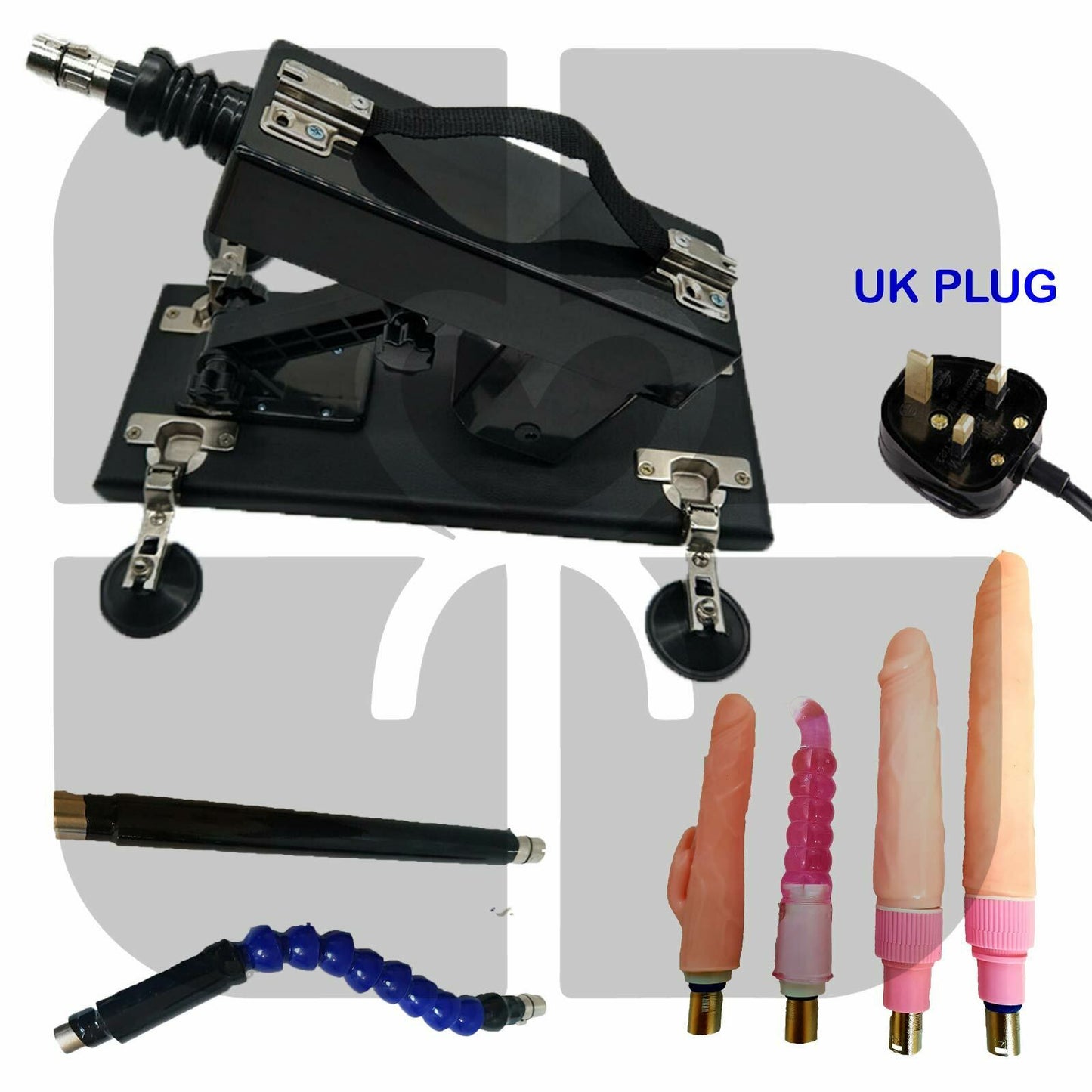 Sex Machine with 4 dildos and 2 extension poles