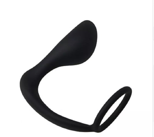 Prostate Massager with Cock Ring Dual Action Silicone Prostate Toy for Men