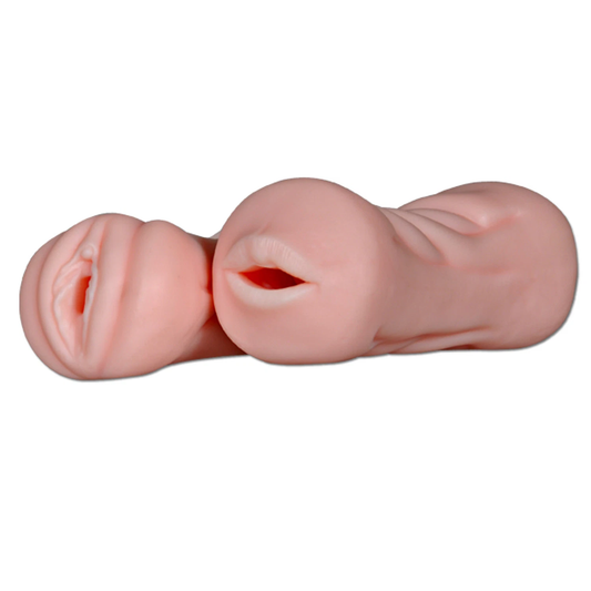 Realistic Silicone Male Masturbator Dual Channel Pocket Pussy