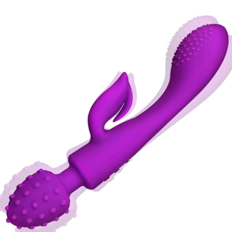 Three Motors Magic Wand Vibrating Full Body Massager USB Rechargeable Sex Toy