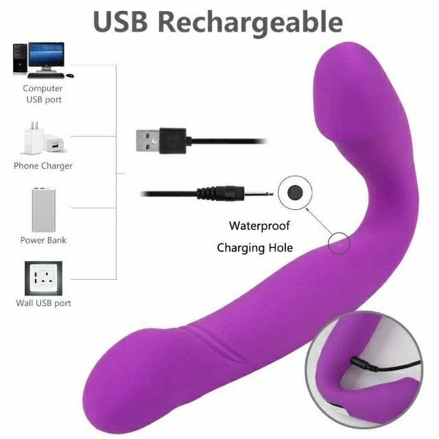 Wireless Strapless Strap-On Vibrator with Remote Control | Double-Ended